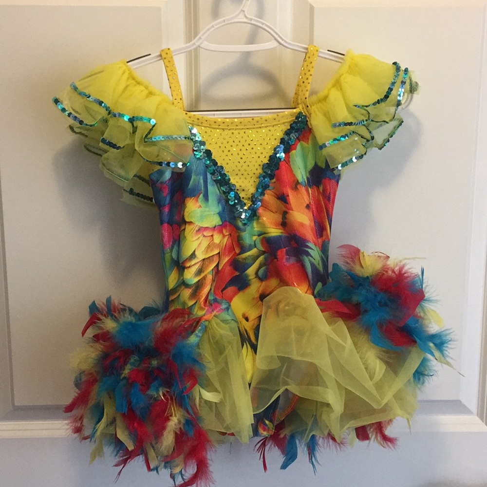 Feather dance costume